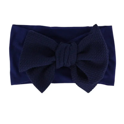 New Baby Accessories Infant Baby Girl Cute Bow Headband Newborn Solid Headwear Headdress Nylon Elastic Hair Band Gifts Props