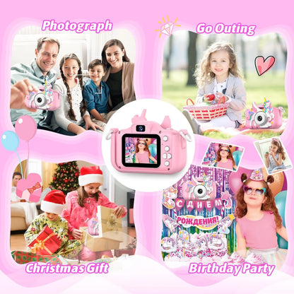 Kids Camera Digital - Cute, Durable & Easy to Use, 1080P Photo/Video for Toddlers 3-10, Best Gift Suitable for 3-12 Years Old