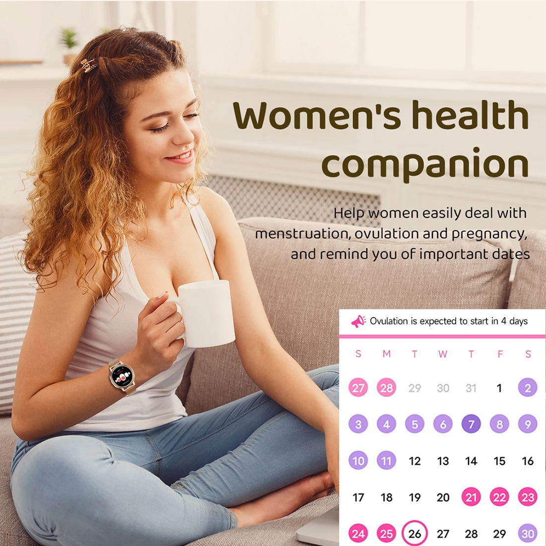 2026 New Smart Watch For Women Gift 1.26 Inch Full Touch Screen Sports Fitness Watches Bluetooth Calls Digital Smartwatch Ladies