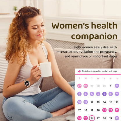 2026 New Smart Watch For Women Gift 1.26 Inch Full Touch Screen Sports Fitness Watches Bluetooth Calls Digital Smartwatch Ladies
