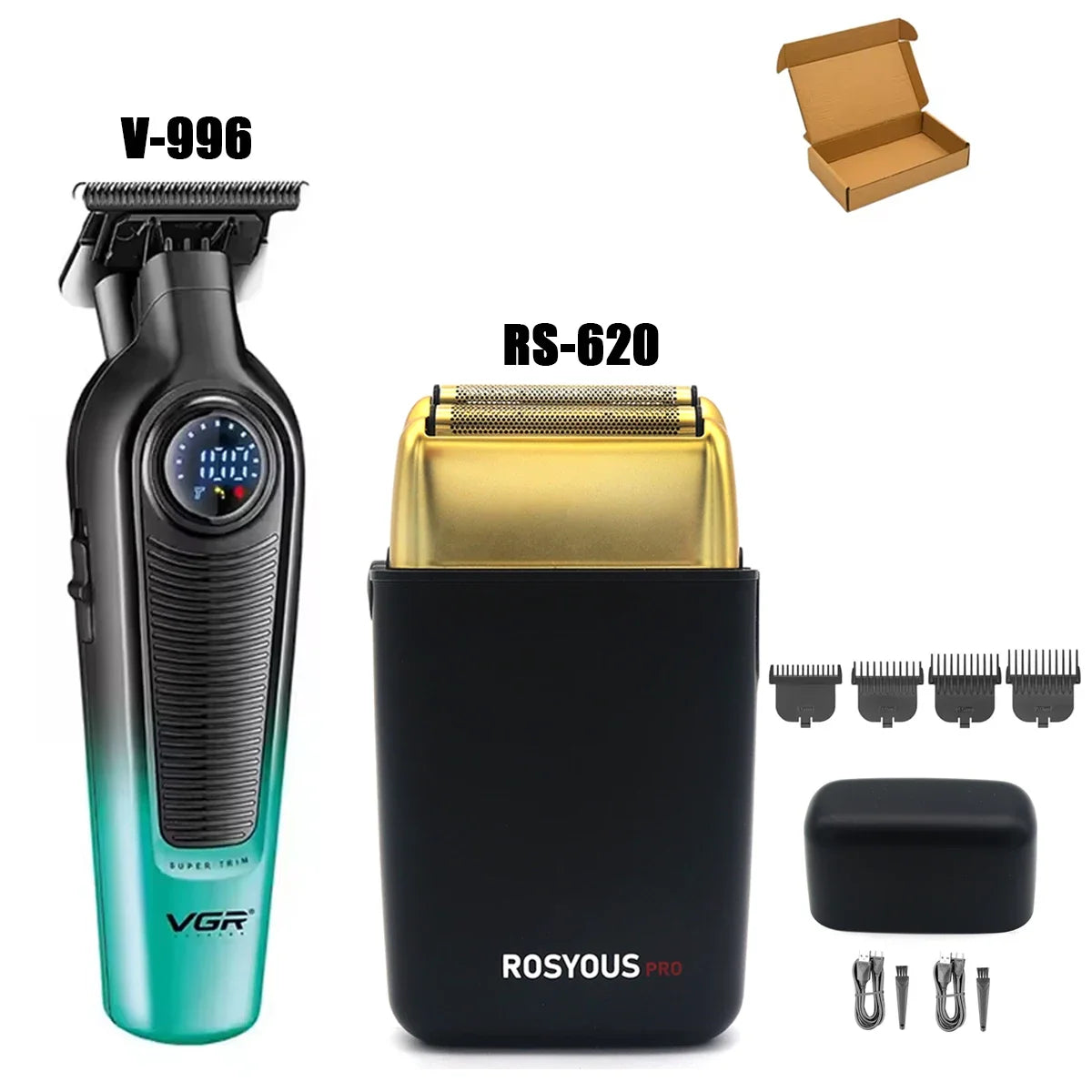 Hair Clippers Men Professional Kit DLC Blade 10000RPM Cordless Barber Machines Barber Machine VGR V-196 V-996 ROSYOUS RS-620