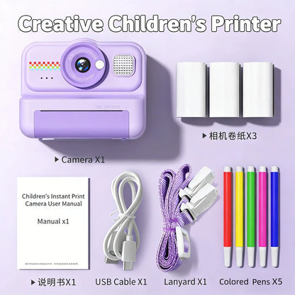 Must-Have Kids Instant Camera: Crystal-Clear High Pixel, Dual Cameras & Fun Filters – Print Photos Directly!
