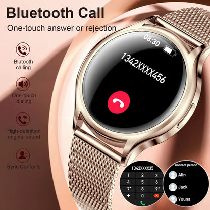 Smart Watch for Women Gifts 1.27 Inch Full Touch Screen Health Sports Fitness Watches Bluetooth Calls Digital Smartwatch Ladies