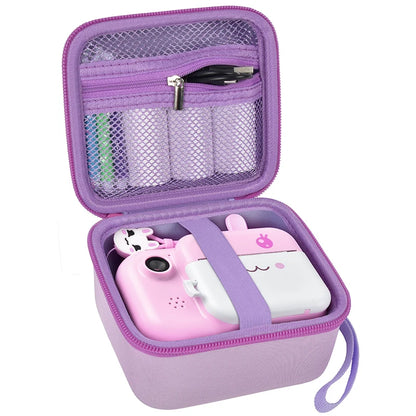 Kids Instant Print Camera Case (CASE ONLY) | Hard Storage Bag for Toddler Digital Print Cameras, Shockproof Travel Organizer for