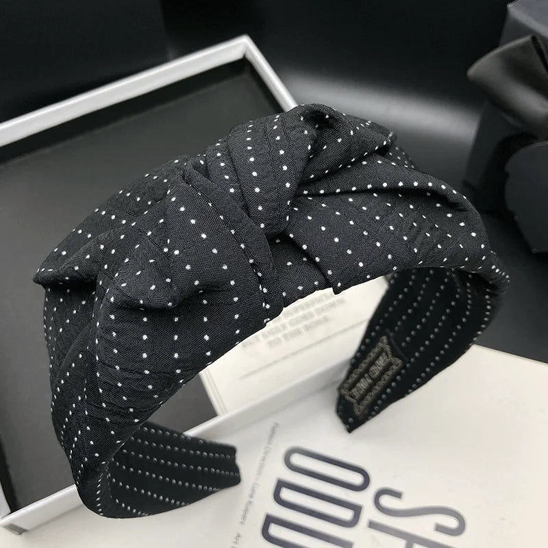 Hair headband for women, new black retro fashion style, hair tie headpiece with wide edge, pressed hair, wash face headband