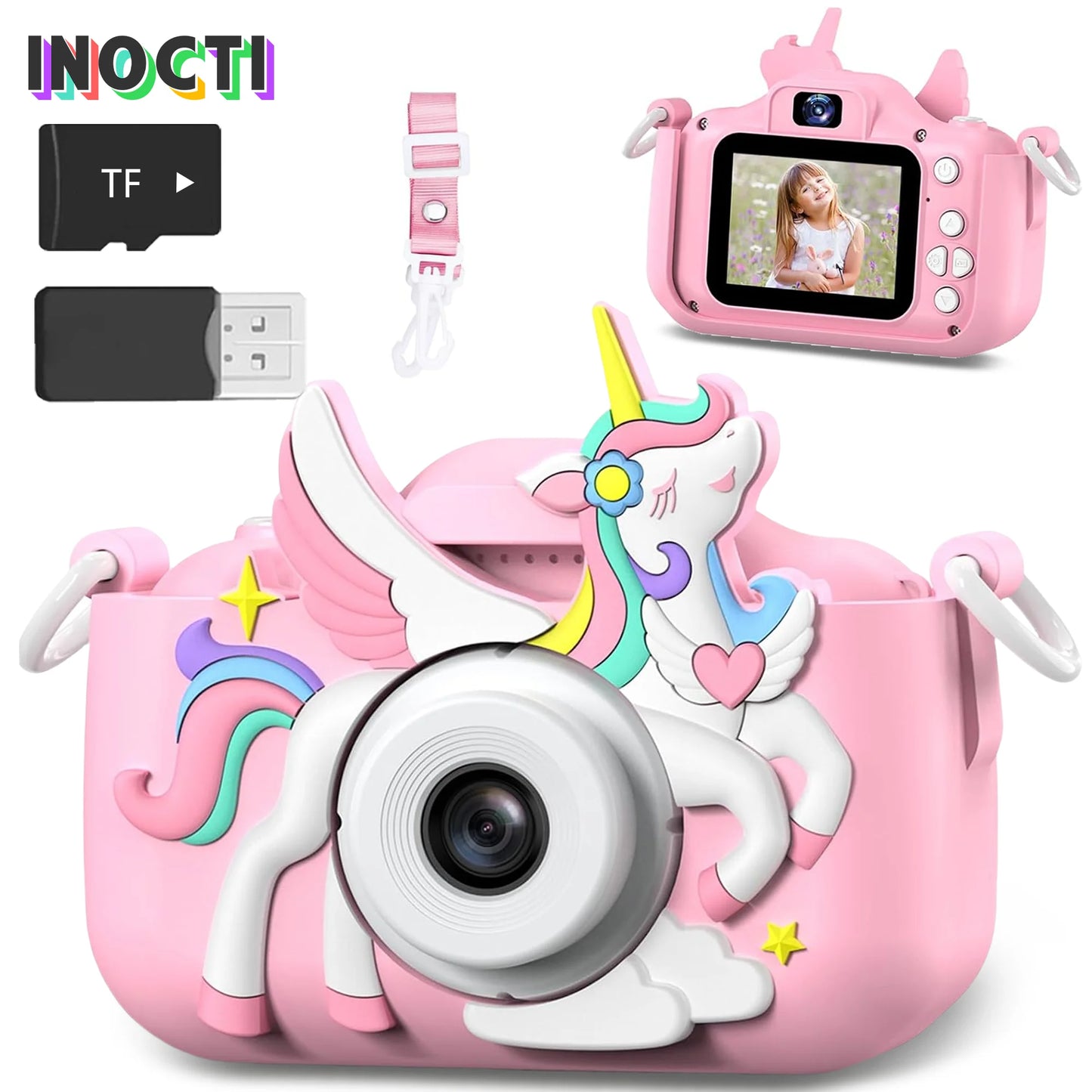 Kids Camera Digital - Cute, Durable & Easy to Use, 1080P Photo/Video for Toddlers 3-10, Best Gift Suitable for 3-12 Years Old