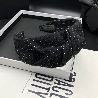 Hair headband for women, new black retro fashion style, hair tie headpiece with wide edge, pressed hair, wash face headband