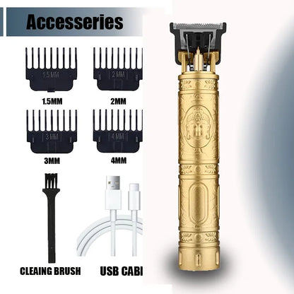 Professional Hair Clippers for Men - Cordless Rechargeable Zero Gapped T-Blade Hair Trimmer Electric Edgers Clippers