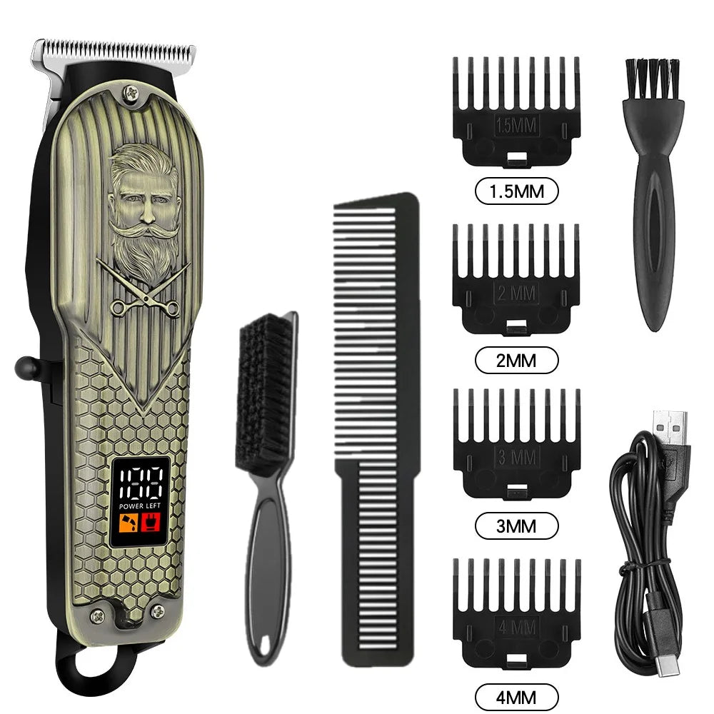 Professional Clippers and Trimmers Set,Beard Trimmer, Barber Clippers, Rechargeable Electric Shaver Hair Clippers for Men