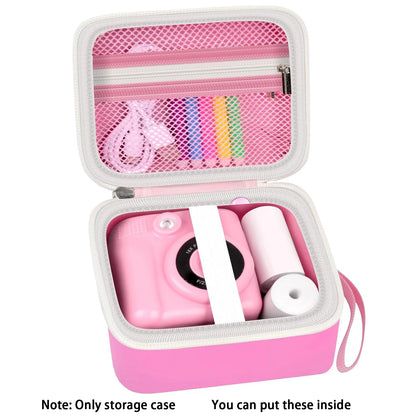 Kids Instant Print Camera Case (CASE ONLY) | Hard Storage Bag for Toddler Digital Print Cameras, Shockproof Travel Organizer for