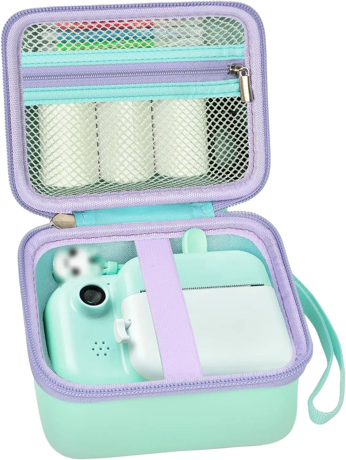 Kids Instant Print Camera Case (CASE ONLY) | Hard Storage Bag for Toddler Digital Print Cameras, Shockproof Travel Organizer for