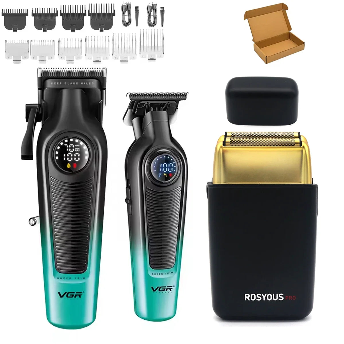Hair Clippers Men Professional Kit DLC Blade 10000RPM Cordless Barber Machines Barber Machine VGR V-196 V-996 ROSYOUS RS-620