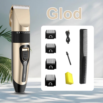 Electric Hair Clipper Men's Professional Hair Clipper Ceramic Blade Household Low Noise Trimmer USB Charging Men's Haircut Tools