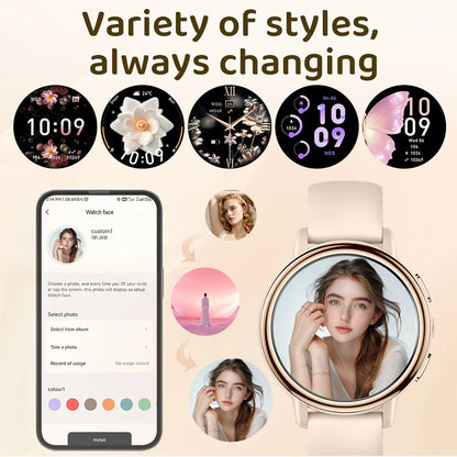 2026 New Smart Watch For Women Gift 1.26 Inch Full Touch Screen Sports Fitness Watches Bluetooth Calls Digital Smartwatch Ladies