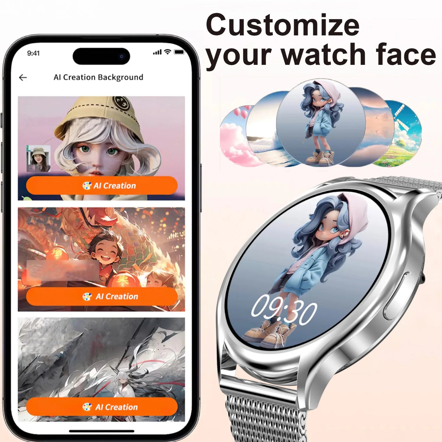Smart Watch for Women Gifts 1.27 Inch Full Touch Screen Health Sports Fitness Watches Bluetooth Calls Digital Smartwatch Ladies