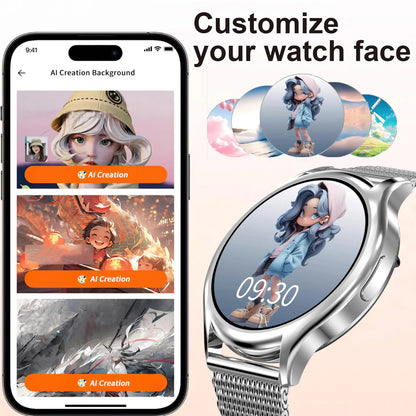 Smart Watch for Women Gifts 1.27 Inch Full Touch Screen Health Sports Fitness Watches Bluetooth Calls Digital Smartwatch Ladies