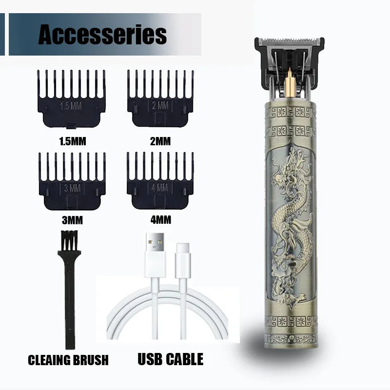 Professional Hair Clippers for Men - Cordless Rechargeable Zero Gapped T-Blade Hair Trimmer Electric Edgers Clippers