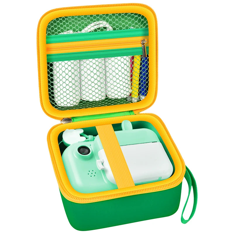 Kids Instant Print Camera Case (CASE ONLY) | Hard Storage Bag for Toddler Digital Print Cameras, Shockproof Travel Organizer for