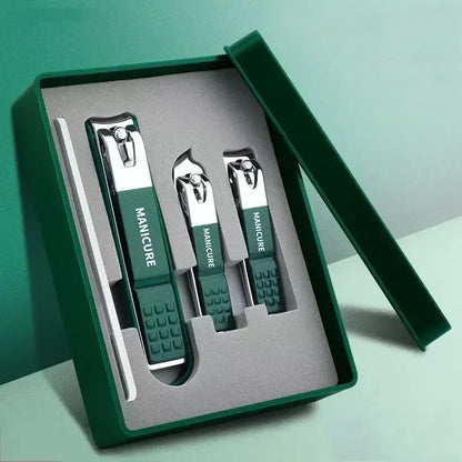 Professional Nail Clipper Set HighGrade Stainless Steel Nail Clippers for Men Women Portable Pedicure Tools with Anti Splash