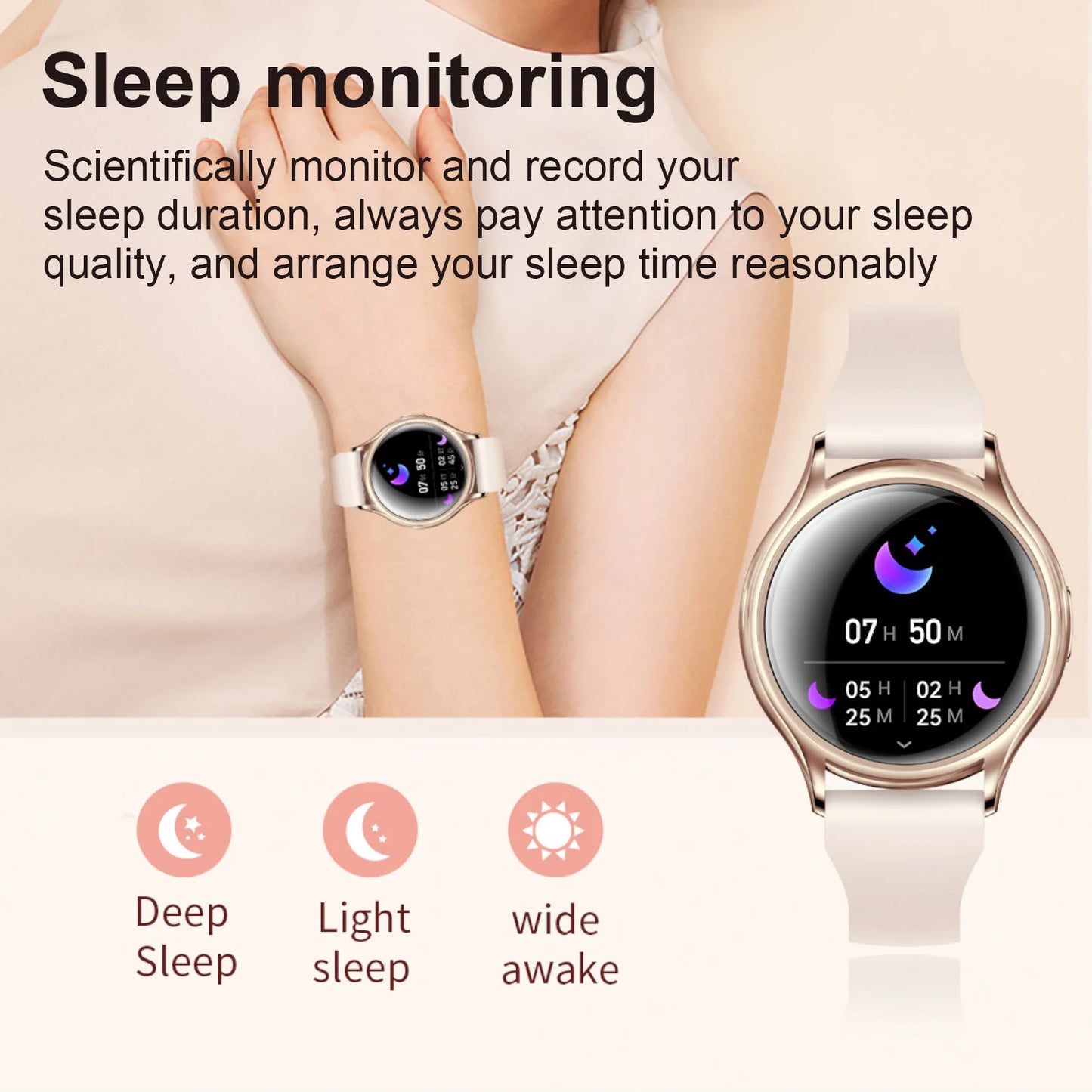 Smart Watch for Women Gifts 1.27 Inch Full Touch Screen Health Sports Fitness Watches Bluetooth Calls Digital Smartwatch Ladies