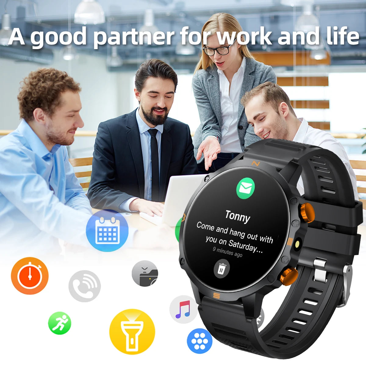 2026 Smart Watch 1.5''HD Screen Al Voice Assistant BT Call Message Push 100+Sport Fashion Smartwatch For Men Women Birthday Gift