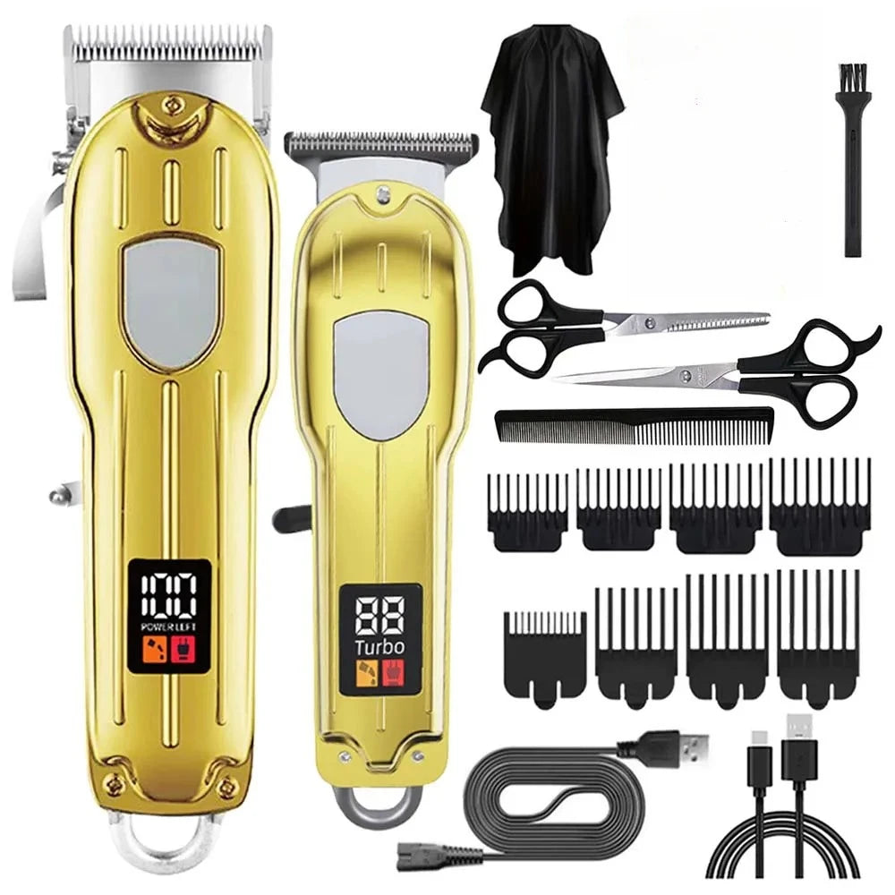 Hair Clippers for Men Professional, Barber Clippers and Trimmers Set, Cordless Hair Clippers for Hair Cutting Kit