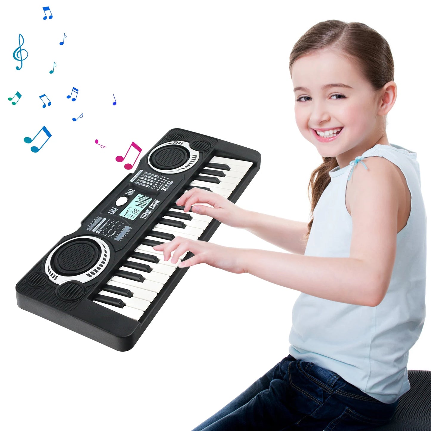 Kids Mini  Electronic Piano Keyboard 37 Keys Puzzle Early Education Simulation Electronic Piano Toy Teaching Musical Instrument