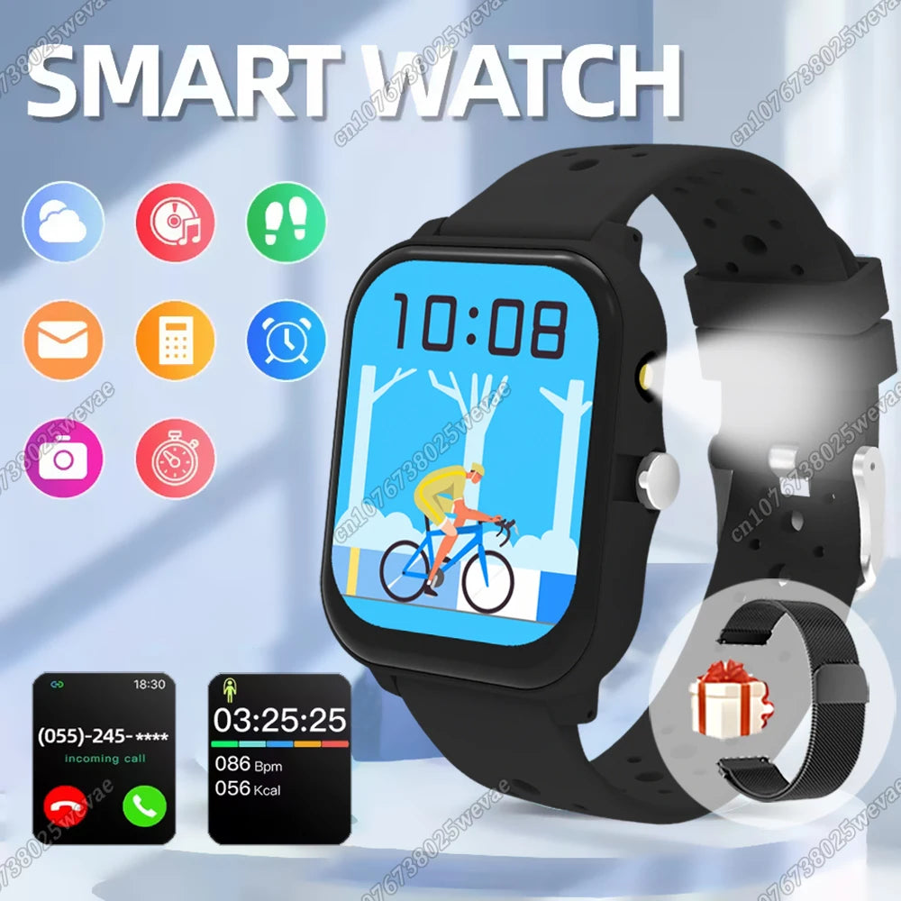 Smart Watch For Men Women Gift 1.83 Inch Full Touch Screen Sport Fitness Watches BT Calls Digital Smartwatch Wristwatch 2026 New
