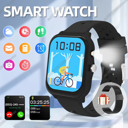 Smart Watch For Men Women Gift 1.83 Inch Full Touch Screen Sport Fitness Watches BT Calls Digital Smartwatch Wristwatch 2026 New